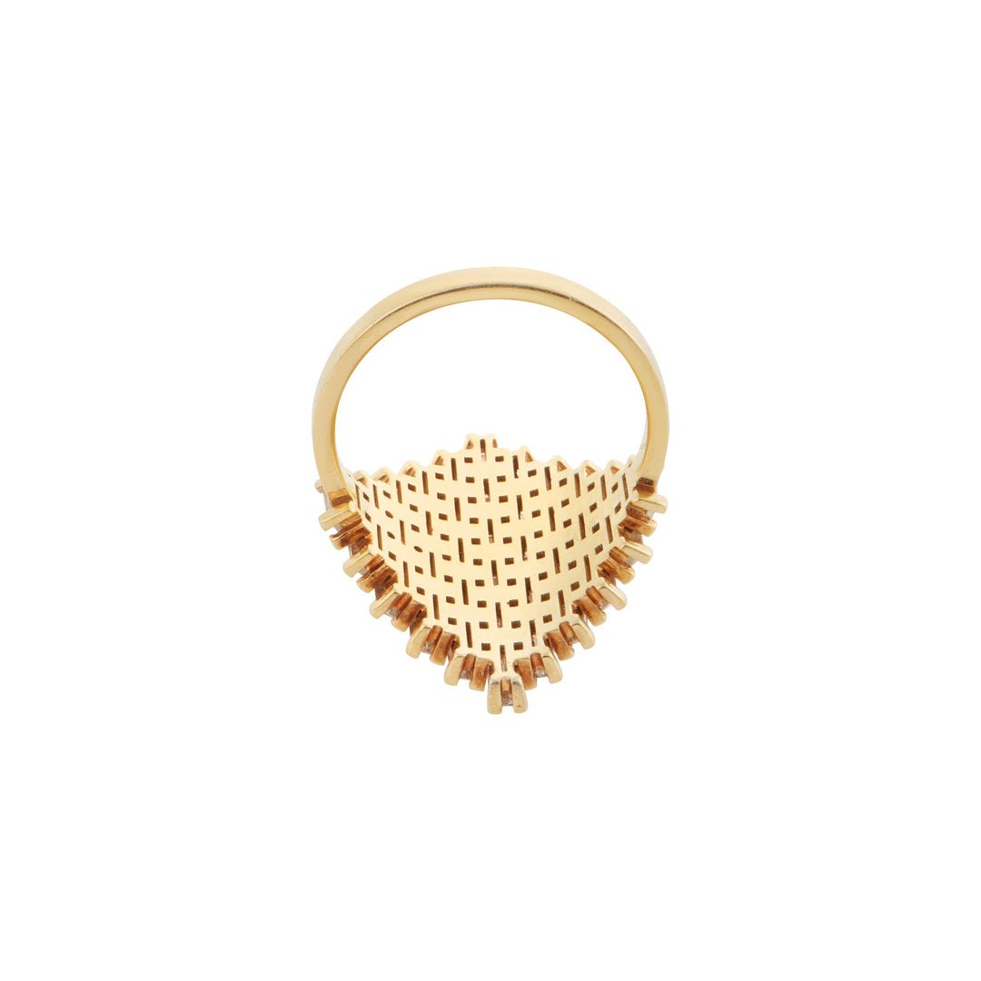 Baguette Shield Ring Y - D - Baguette - Ileana Makri