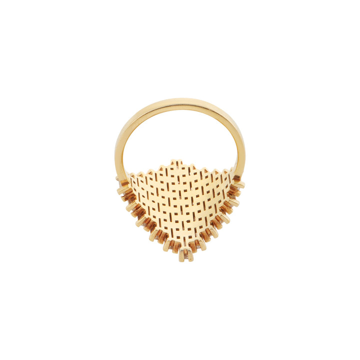 Baguette Shield Ring Y - D - Baguette - Ileana Makri