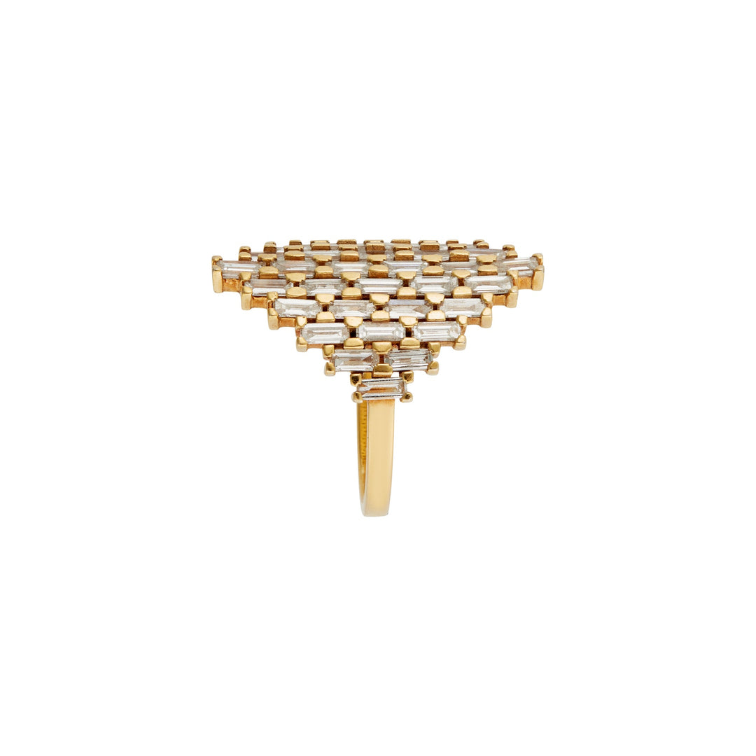Baguette Shield Ring Y - D - Baguette - Ileana Makri