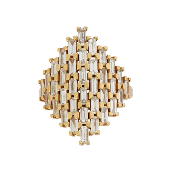 Baguette Shield Ring Y - D - Baguette - Ileana Makri