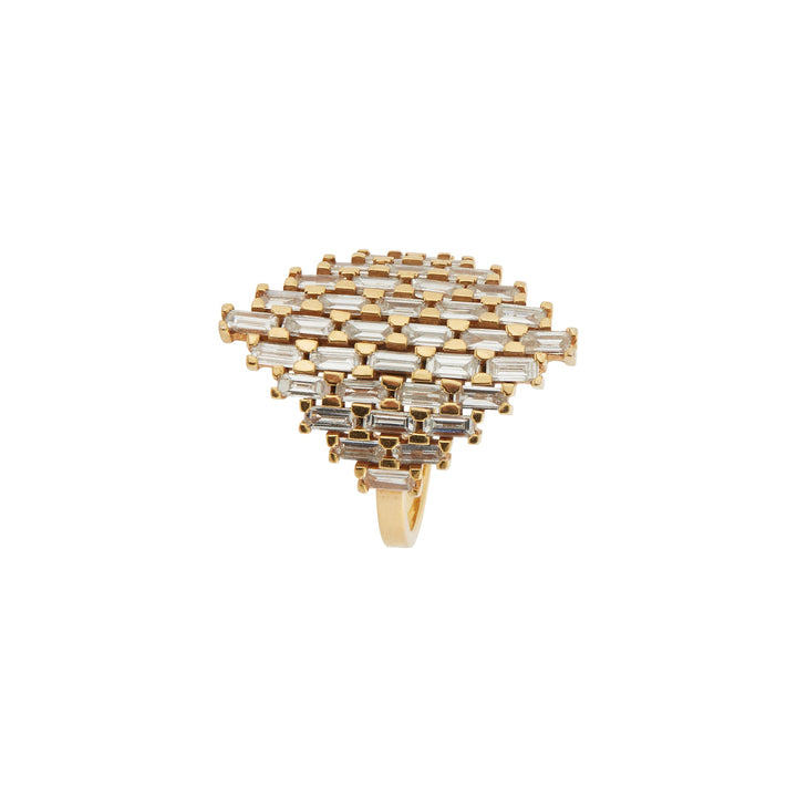Baguette Shield Ring Y - D - Baguette - Ileana Makri