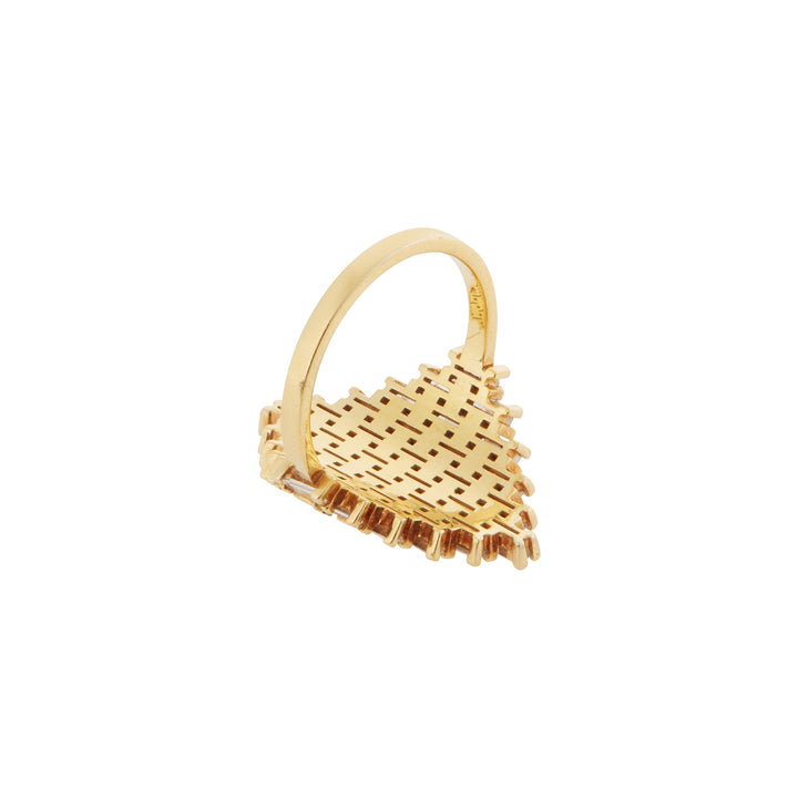 Baguette Shield Ring Y - D - Baguette - Ileana Makri