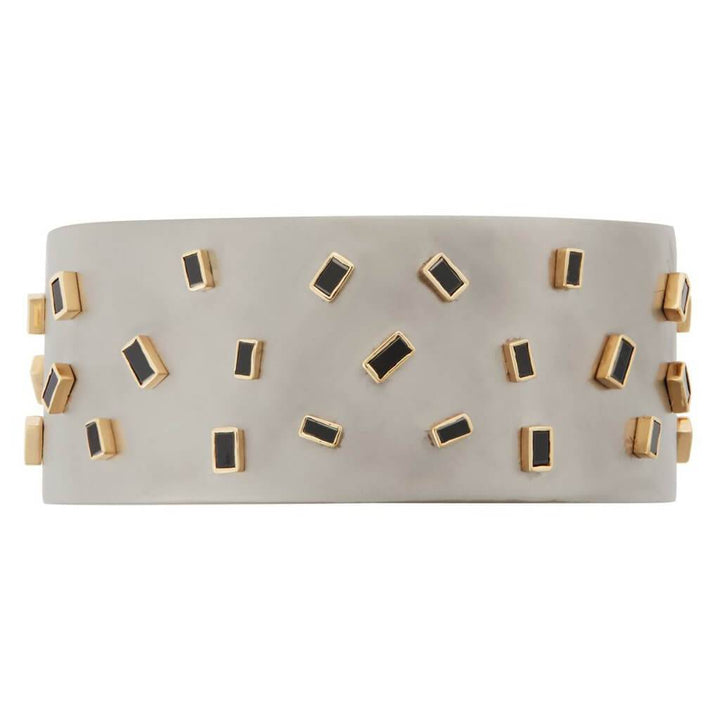 Baguette Sprinkles Large Titan Cuff BD - TITANIUM - Ileana Makri store