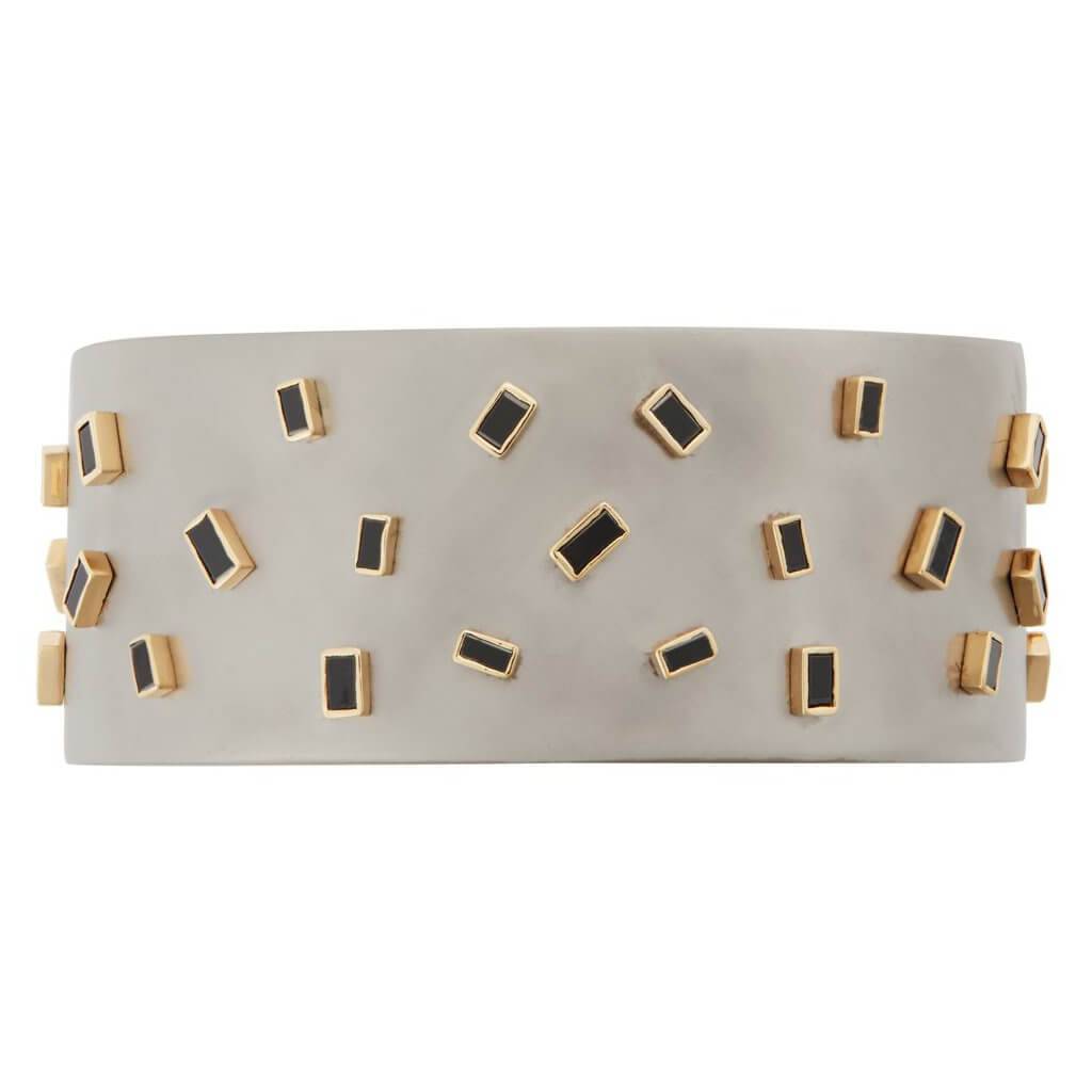 Baguette Sprinkles Large Titan Cuff BD - TITANIUM - Ileana Makri
