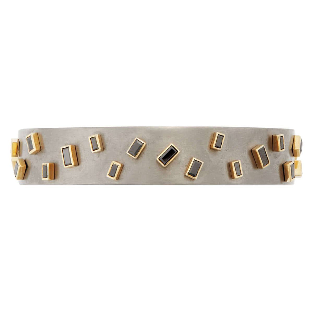 Baguette Sprinkles Medium Titan Cuff BD - TITANIUM - Ileana Makri