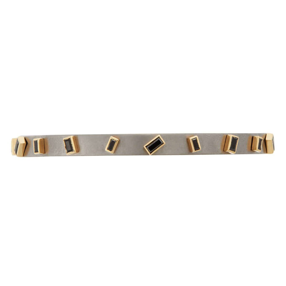 Baguette Sprinkles Slim Titan Cuff BD - TITANIUM - Ileana Makri