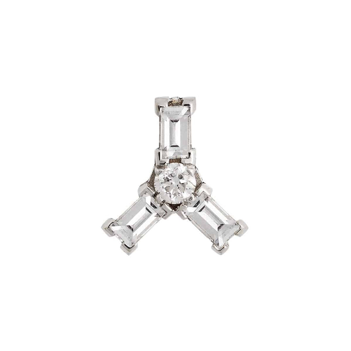 Baguette Triple Ray Studs - THE EDIT - Ileana Makri