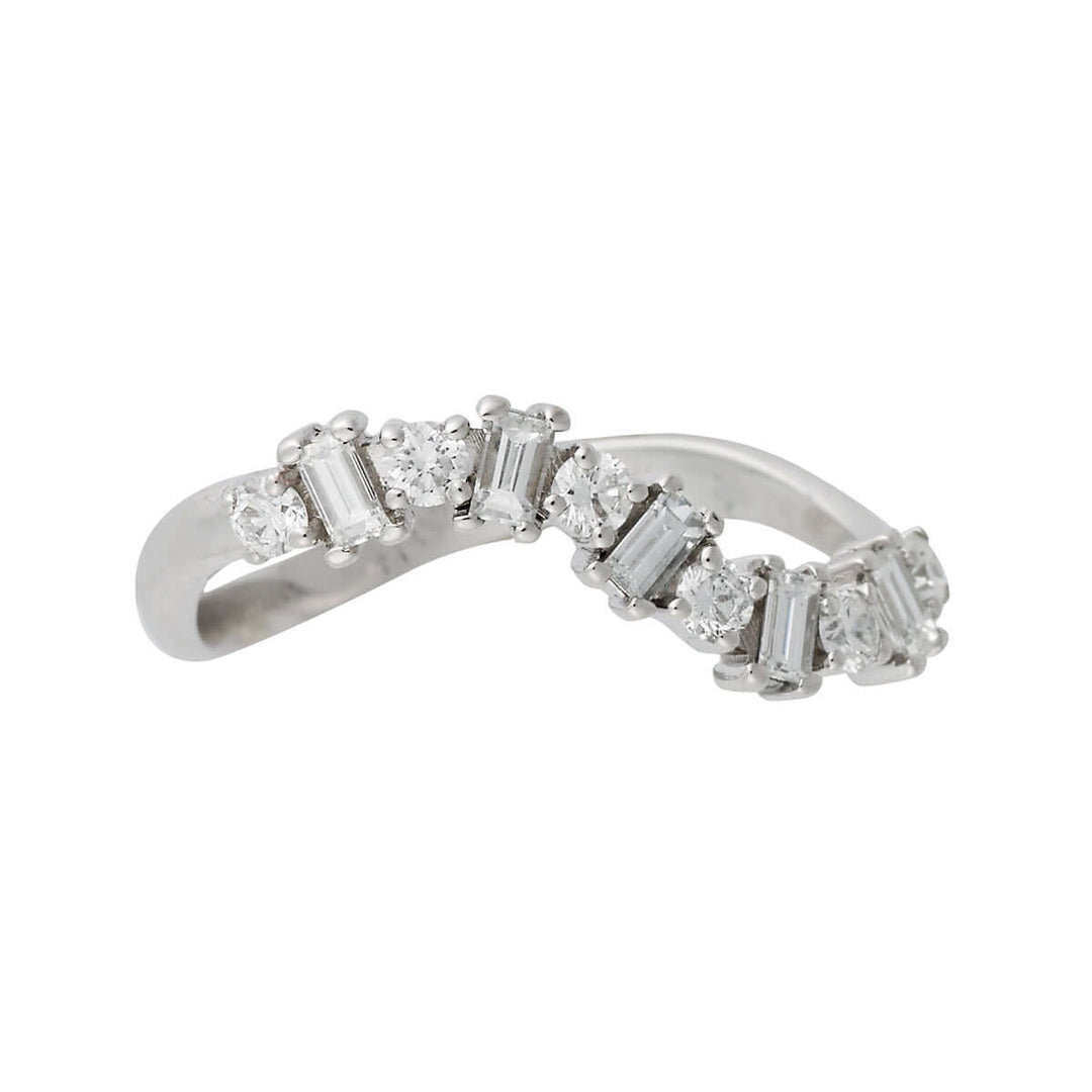 Baguette Wave Ring W - D - THE EDIT - Ileana Makri