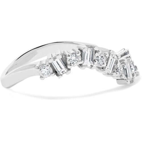 Baguette Wave Ring W - D - THE EDIT - Ileana Makri