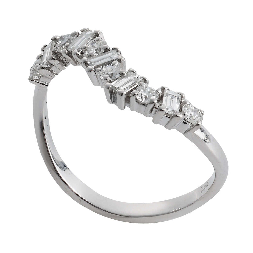 Baguette Wave Ring W - D - THE EDIT - Ileana Makri