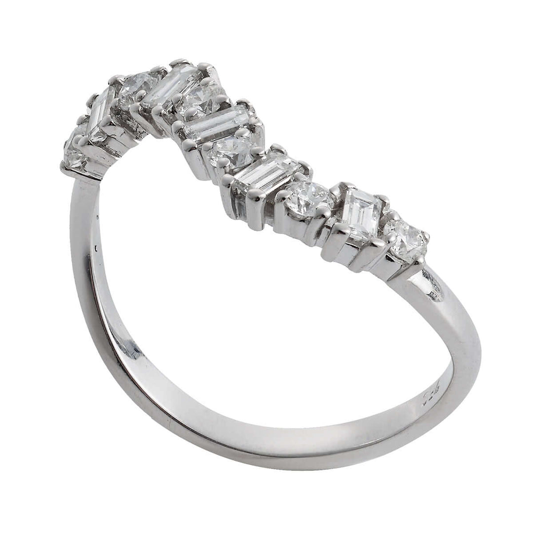 Baguette Wave Ring W - D - THE EDIT - Ileana Makri