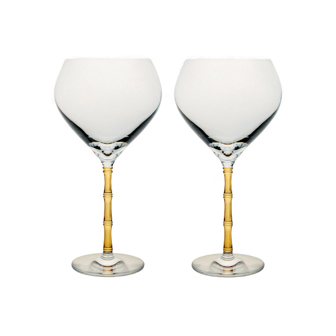 Bamboo Balloon Glasses Amber (Set Of 2) - La Double J Home - Ileana Makri