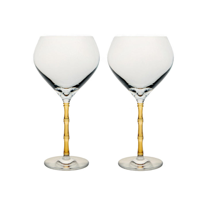 Bamboo Balloon Glasses Amber (Set Of 2) - La Double J Home - Ileana Makri