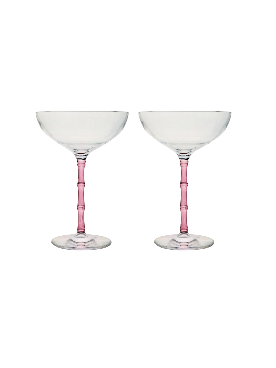 Bamboo Coupe Glasses Pink (Set Of 2) - La Double J Home - Ileana Makri
