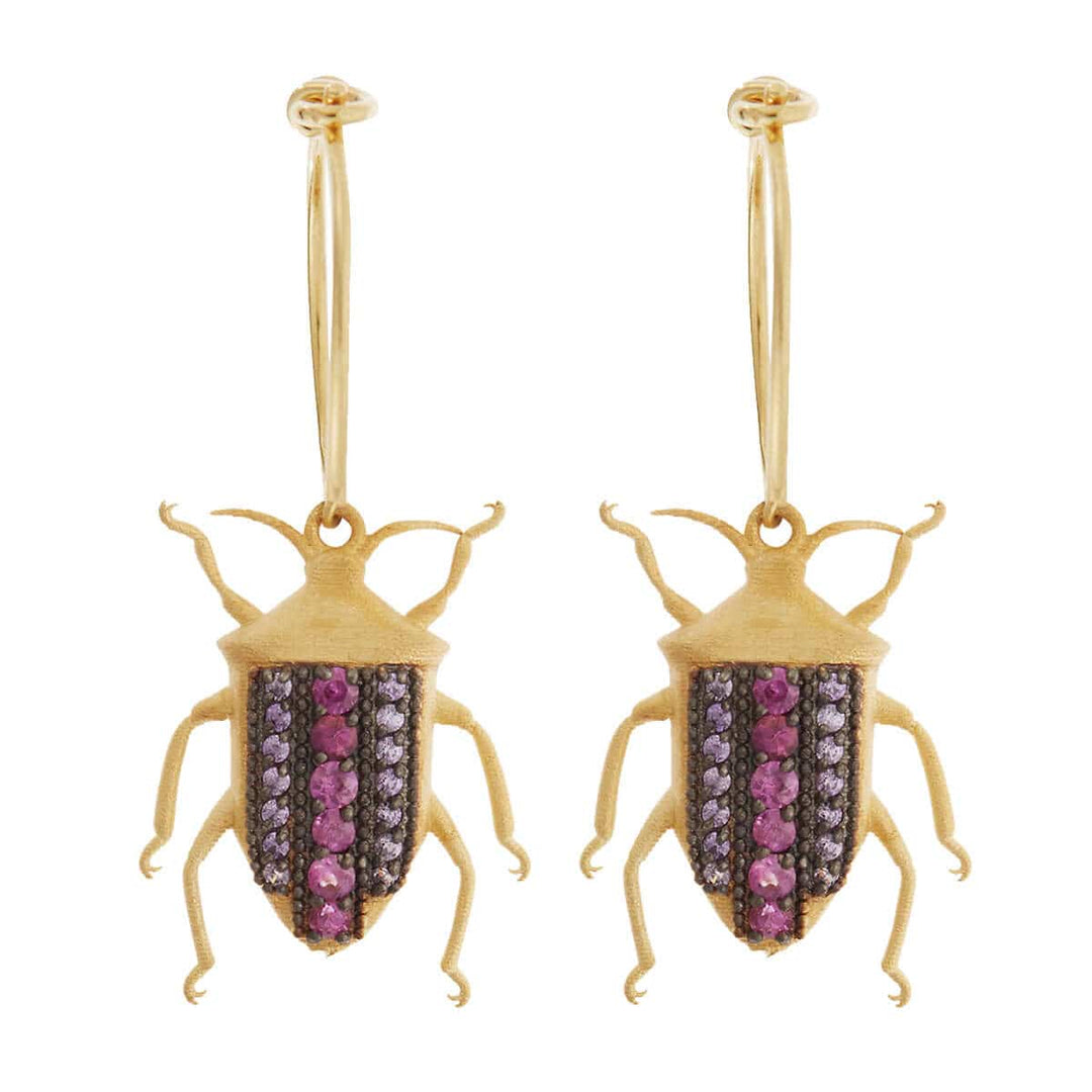 Beetle Hoops Fuchsia Purple - Eye M Jungle - Ileana Makri