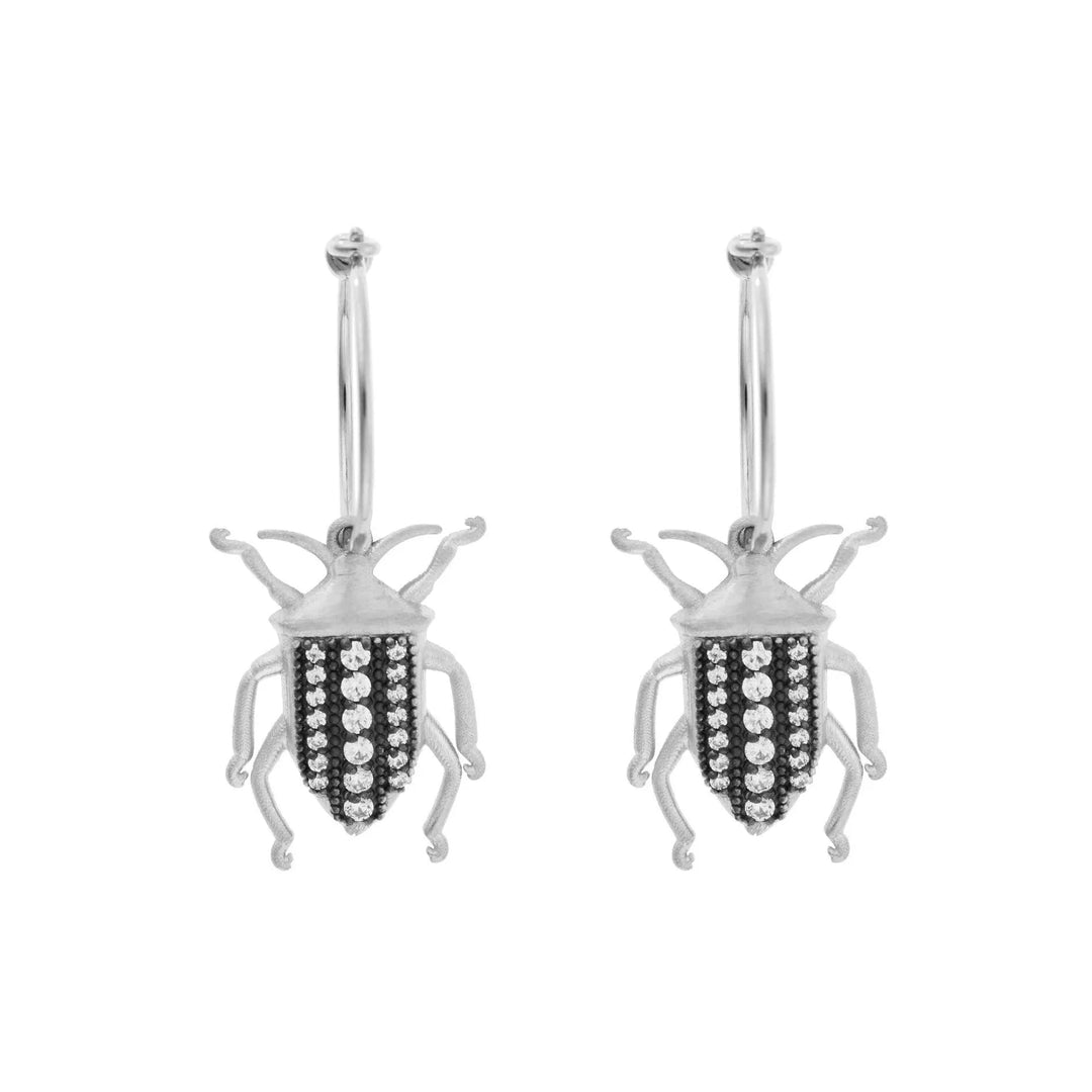 Beetle Hoops Slv - Ox - Eye M Core - Ileana Makri