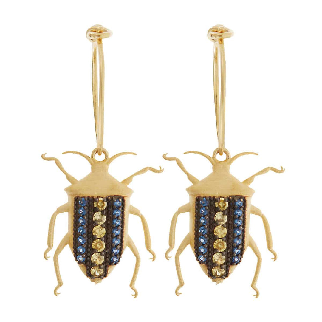 Beetle Hoops Yellow Blue - Eye M Jungle - Ileana Makri store