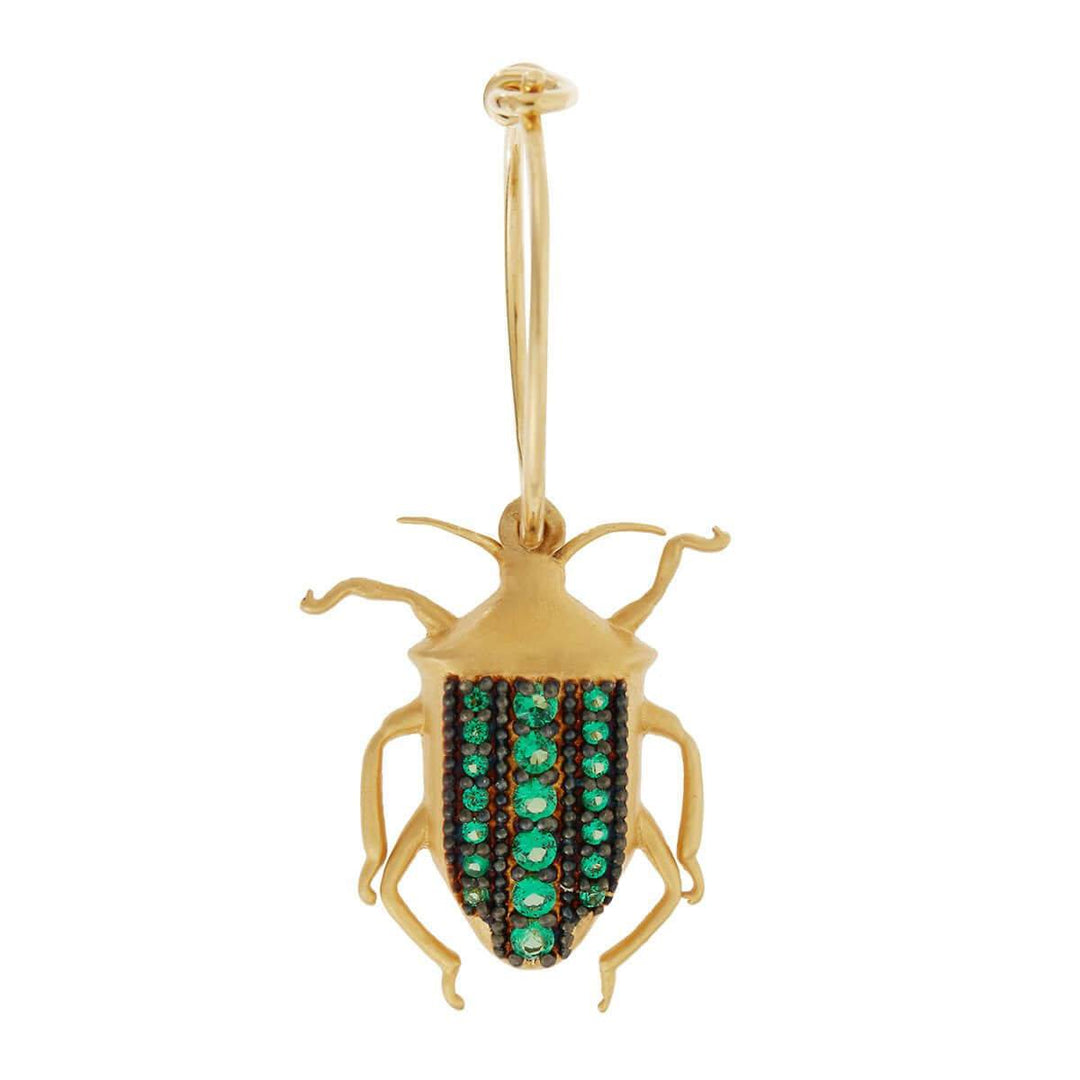 Beetle Mini Hoops Green - Eye M Jungle - Ileana Makri