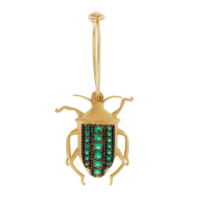 Beetle Mini Hoops Green - Eye M Jungle - Ileana Makri store