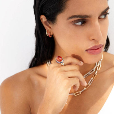 Candy Eternity Flower Ring - Bespoke - Ileana Makri store
