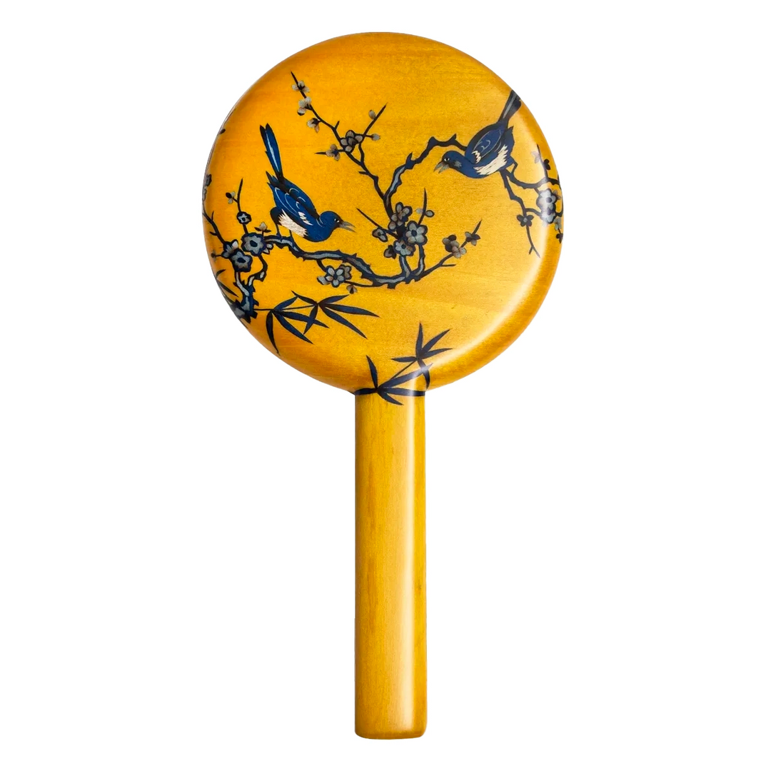 Birds Marquetry Hand Mirror, Home Decor, Ileana Makri, Mirrors