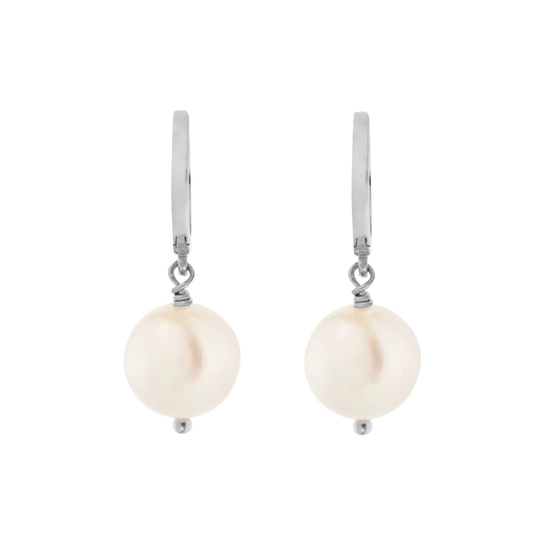 Big Pearl Hoops SLV - Eye M Core - Ileana Makri