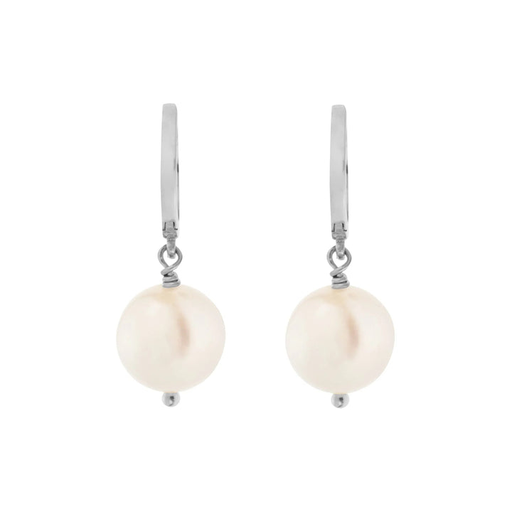 Big Pearl Hoops SLV - Eye M Core - Ileana Makri