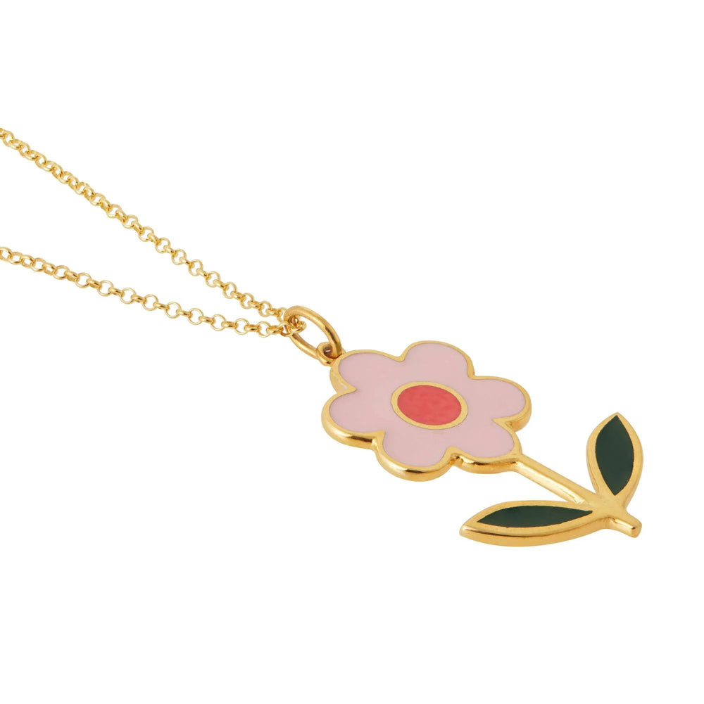 Big Pink Happy Daisy Pendant - Eye M Flower Power - Ileana Makri