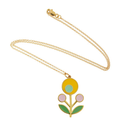 Big Yellow Seed Flower Pendant - Eye M Flower Power - Ileana Makri store