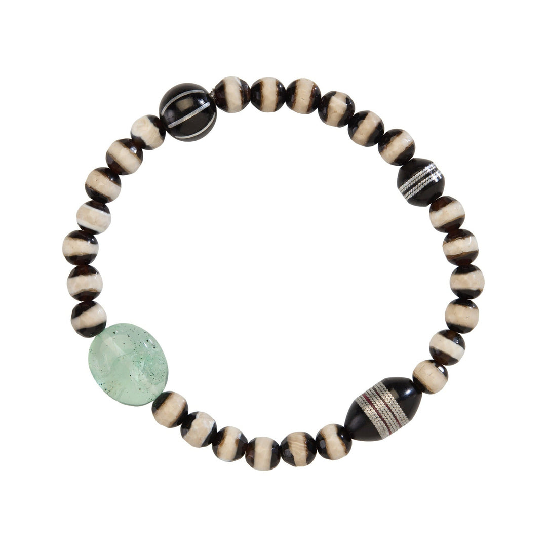 Black Agate Stripe Fluorite Bracelet 196 - Globetrotter - Ileana Makri