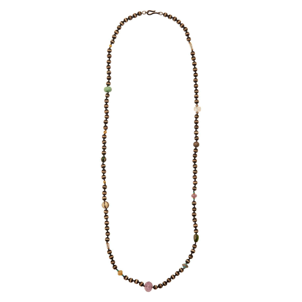 Black Agate Stripe Necklace 30 (80cm) - Globetrotter - Ileana Makri