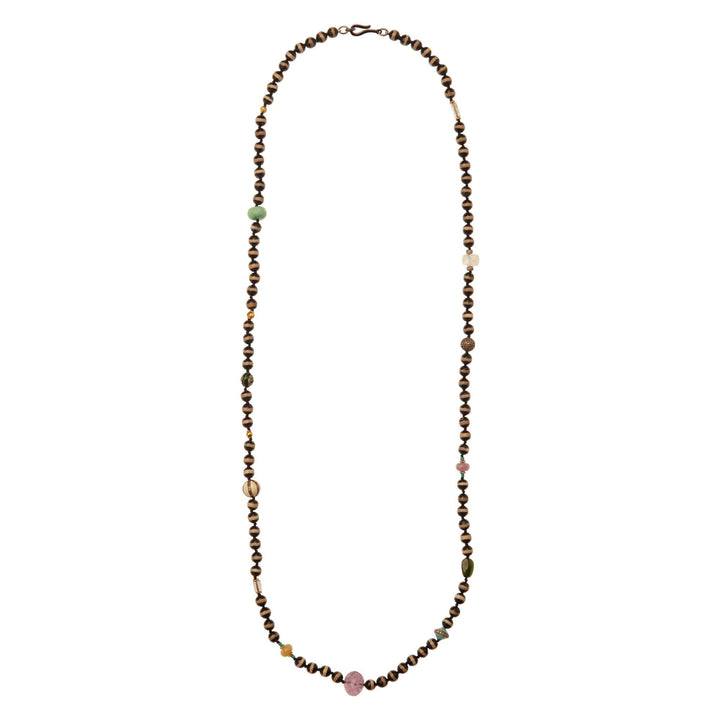 Black Agate Stripe Necklace 30 (80cm) - Globetrotter - Ileana Makri
