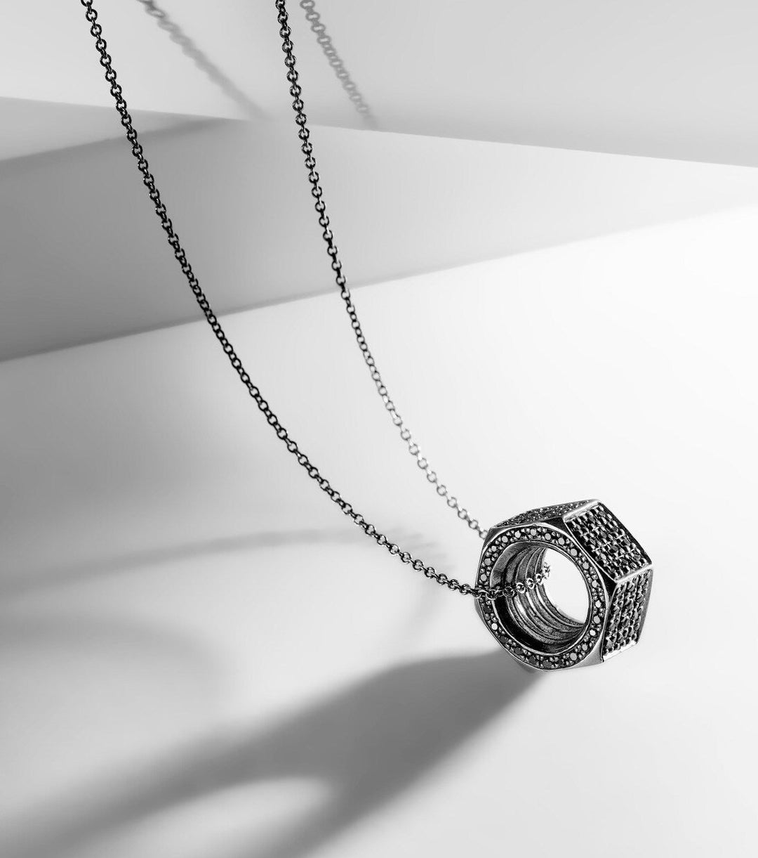 Black Diamond Nut Pendant Large - Divine Mechanics - Ileana Makri