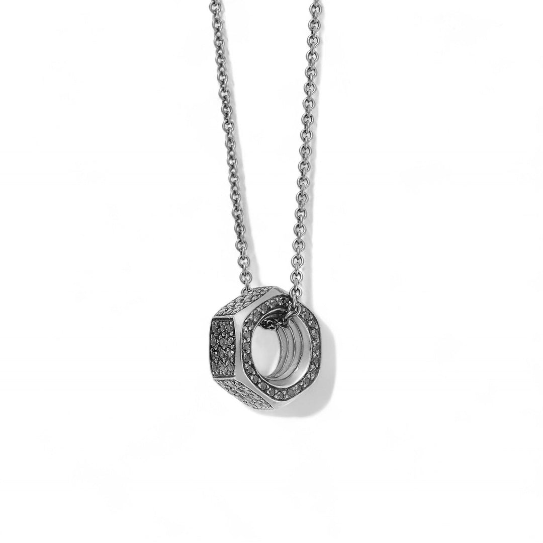 Black Diamond Nut Pendant Large - Divine Mechanics - Ileana Makri