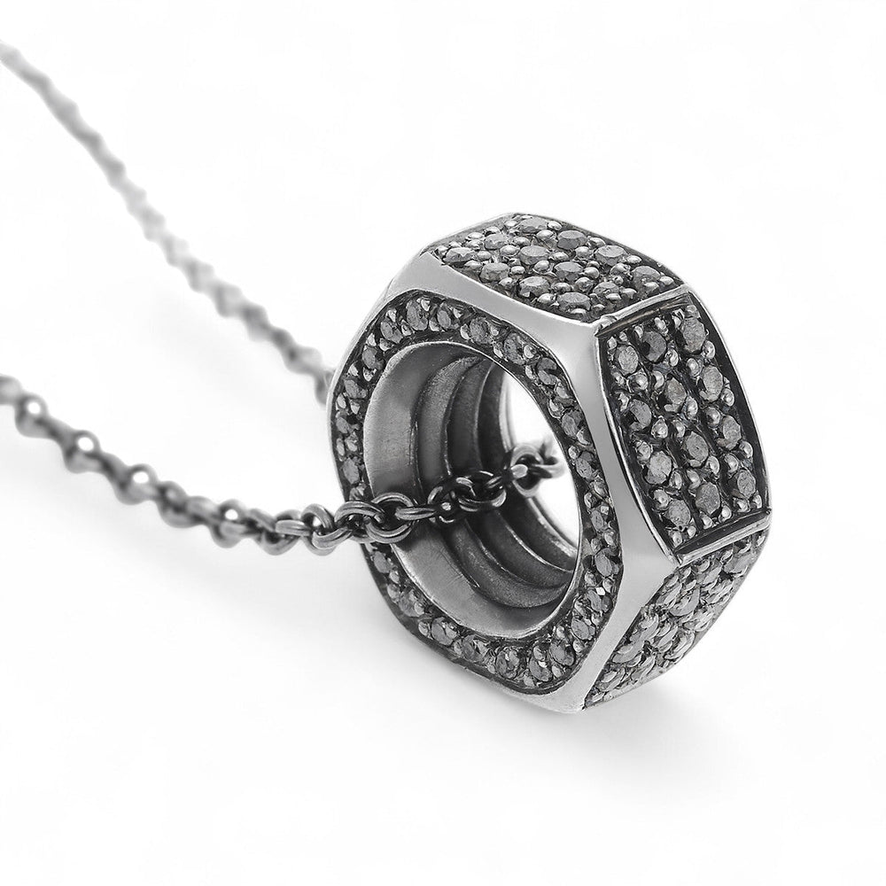 Black Diamond Nut Pendant Large - Divine Mechanics - Ileana Makri