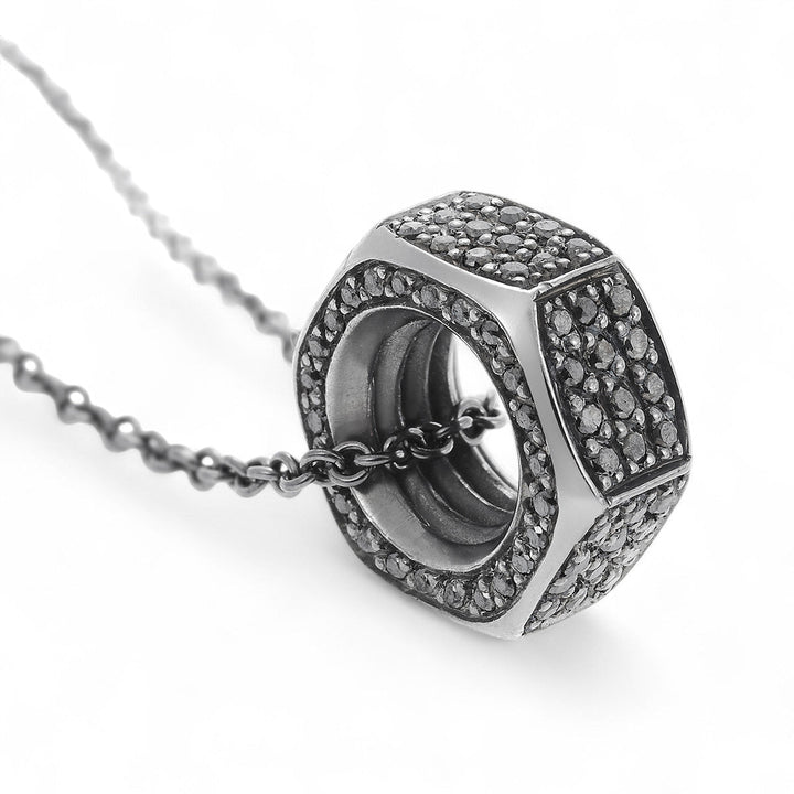 Black Diamond Nut Pendant Large - Divine Mechanics - Ileana Makri