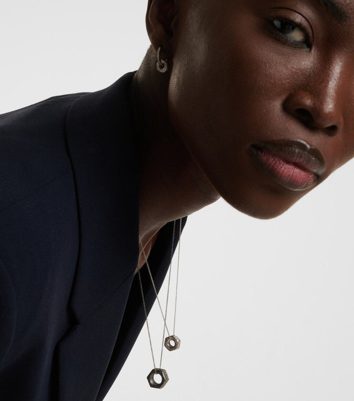 Black Diamond Nut Pendant Large - Divine Mechanics - Ileana Makri