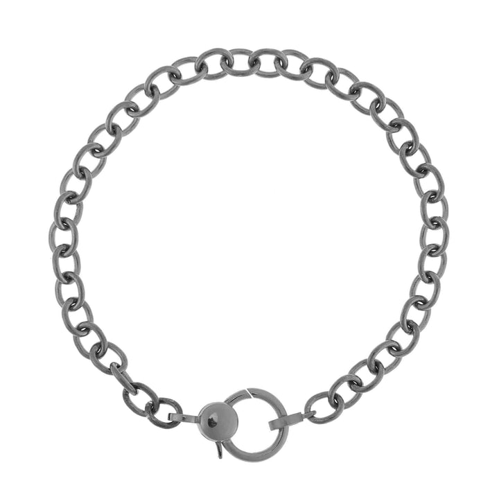 Black Gold Lock Chain Bracelet - Chains - Ileana Makri