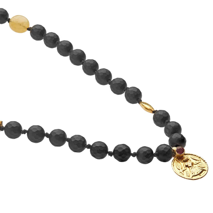 Black Onyx Necklace 32 (45cm) - Globetrotter - Ileana Makri