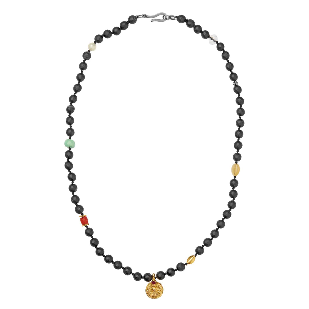 Black Onyx Necklace 32 (45cm) - Globetrotter - Ileana Makri