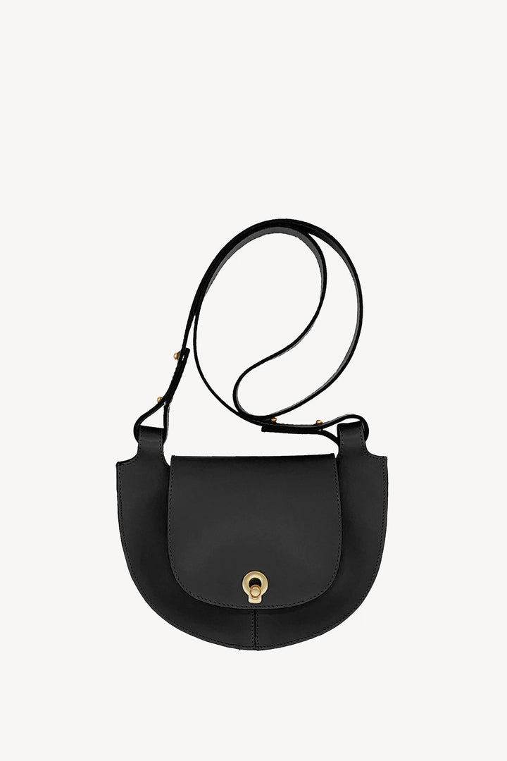 Black Satchel Clutch - Almira - Ileana Makri store