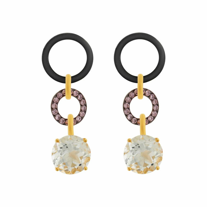 Black Twist White Topaz - Eye M Neon Rocks - Ileana Makri store