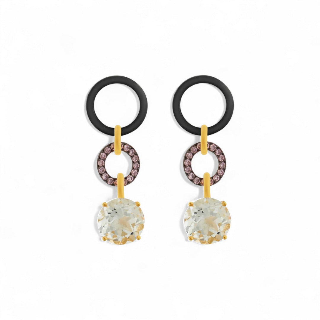 Black Twist White Topaz - Eye M Neon Rocks - Ileana Makri