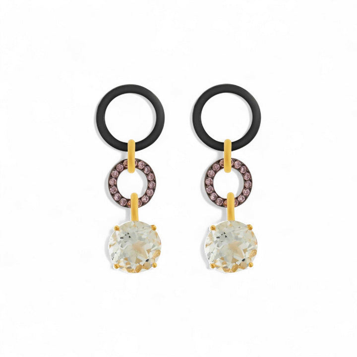 Black Twist White Topaz - Eye M Neon Rocks - Ileana Makri