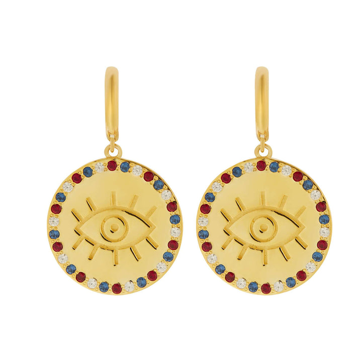 Bleu Blanc Rouge Lucky Eye Earrings - Emily in Paris - Ileana Makri store