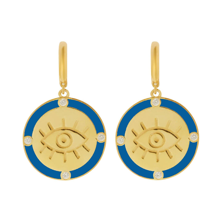 Bleu Lucky Eye Earrings - Emily in Paris - Ileana Makri store