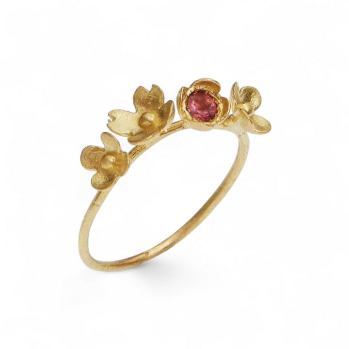 Blooming Tourmaline 4 Flower Ring