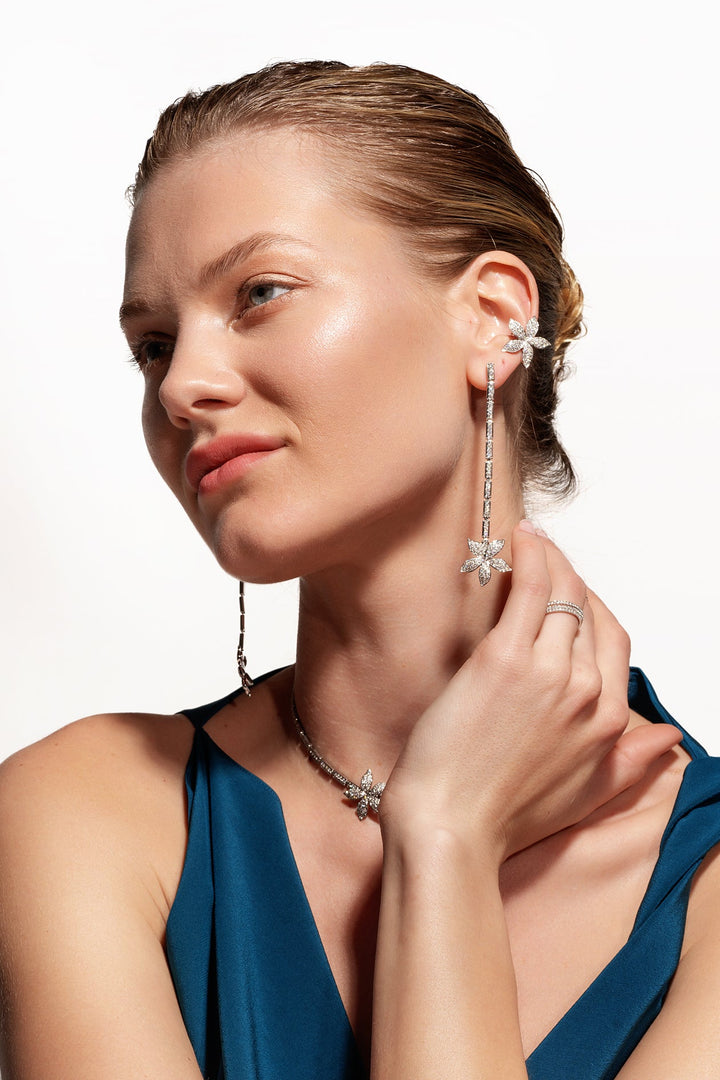 Blossom Ear Cuff Pavé W - D - Blossom - Ileana Makri