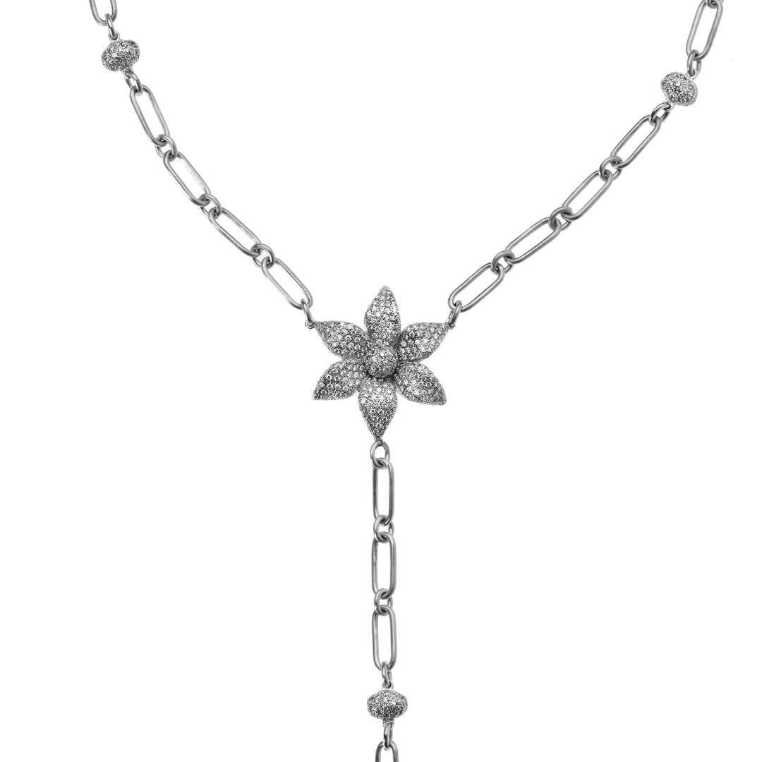 Blossom Lariat Necklace W - D - Blossom - Ileana Makri