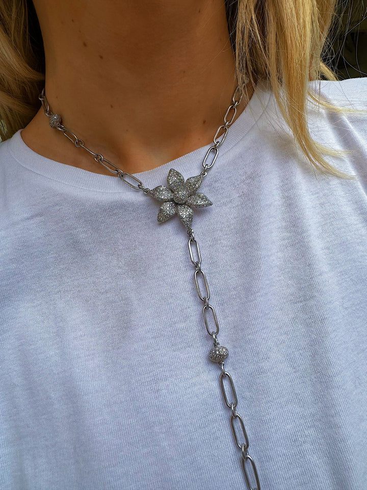 Blossom Lariat Necklace W - D - Blossom - Ileana Makri